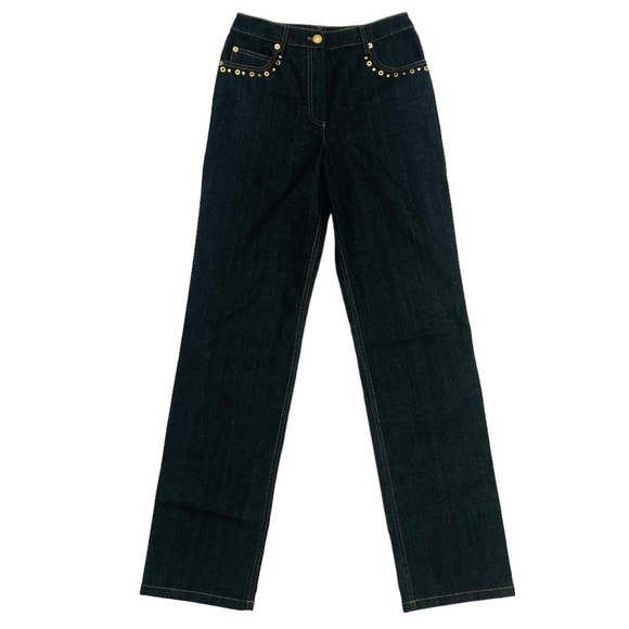 St. Johns Sport Dark Wash Straight Leg Designer Blue Jeans